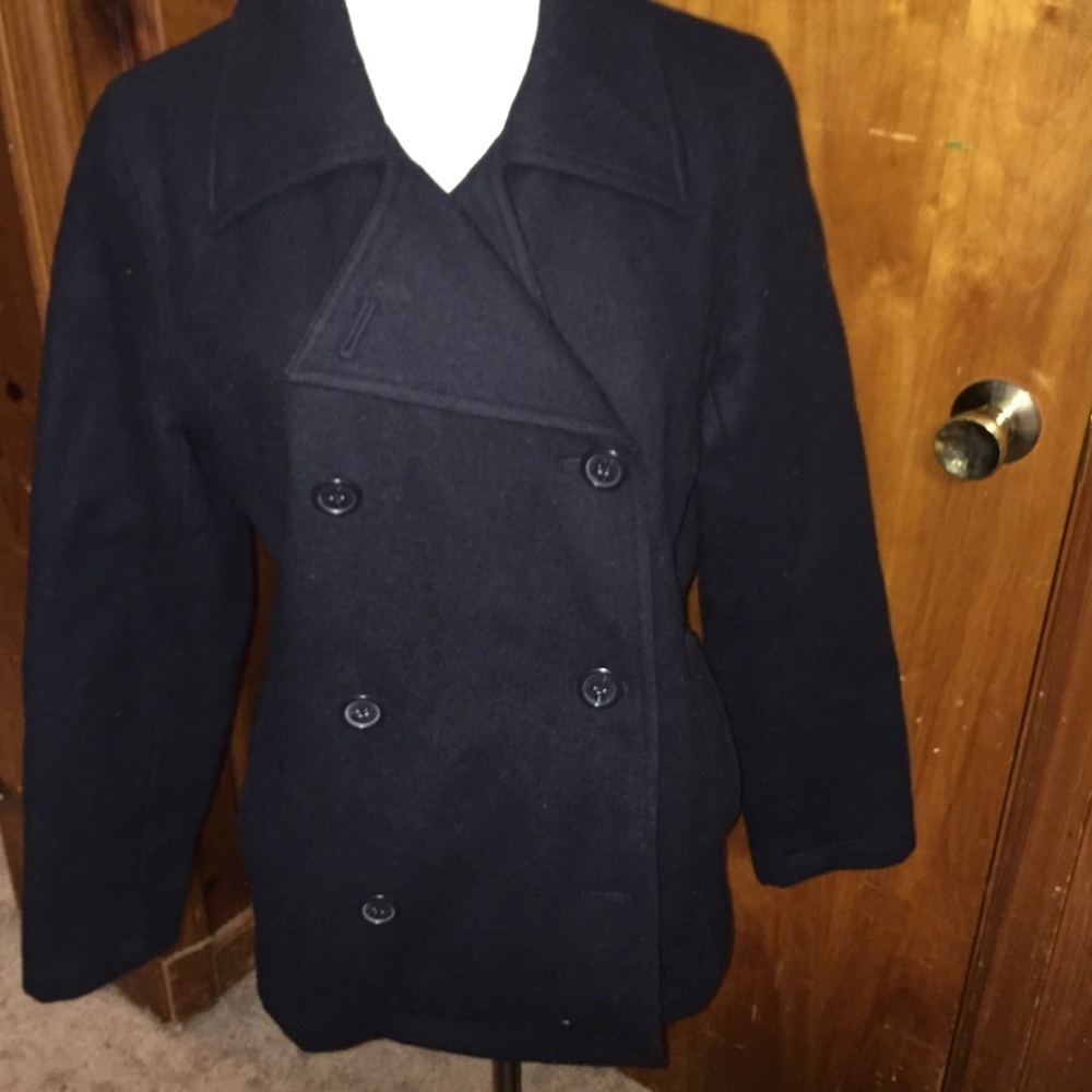𝅺American eagle outfitters navy pea coat medium m